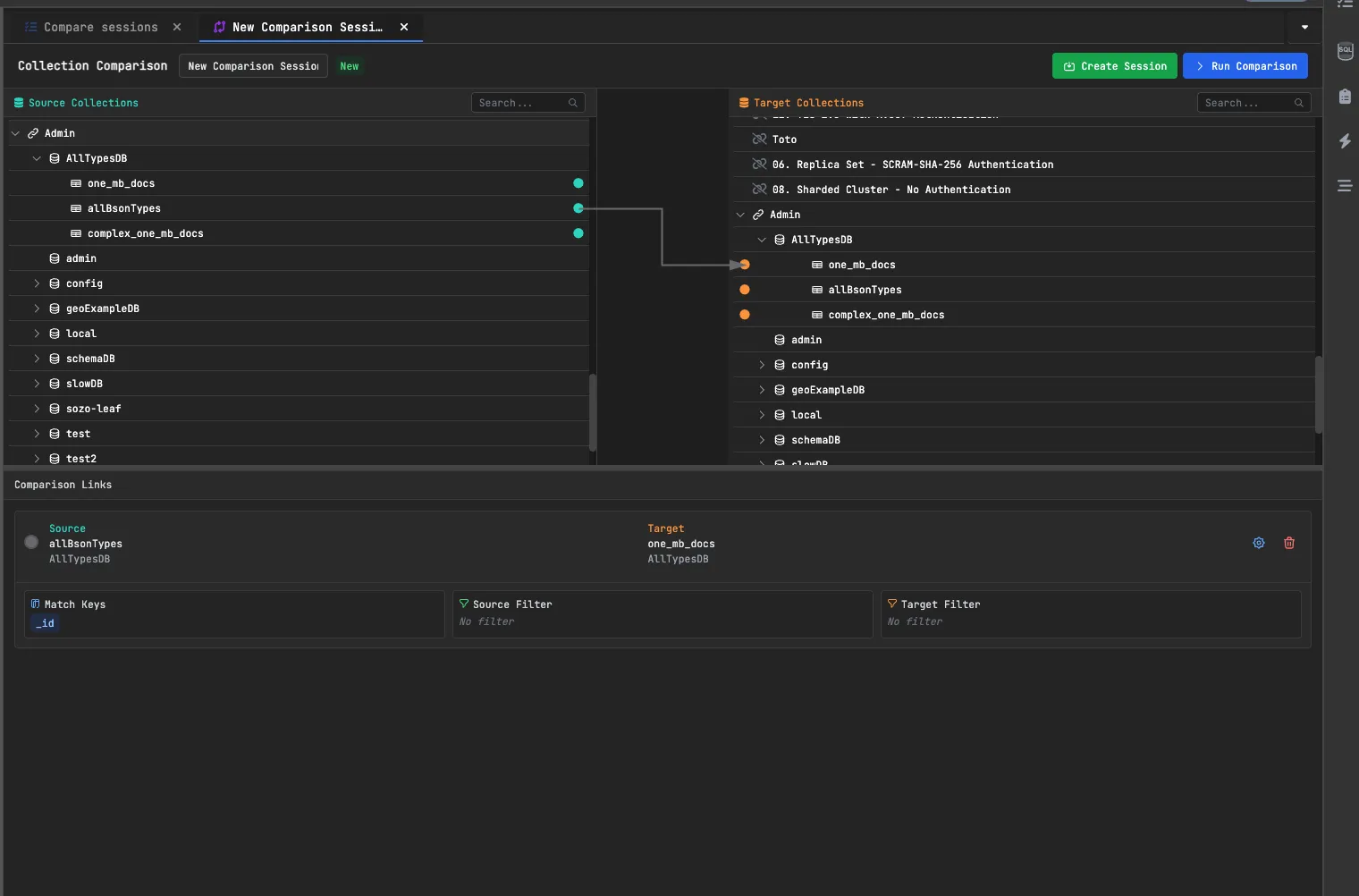 Collection Compare - Compare collections across databases and sync differences