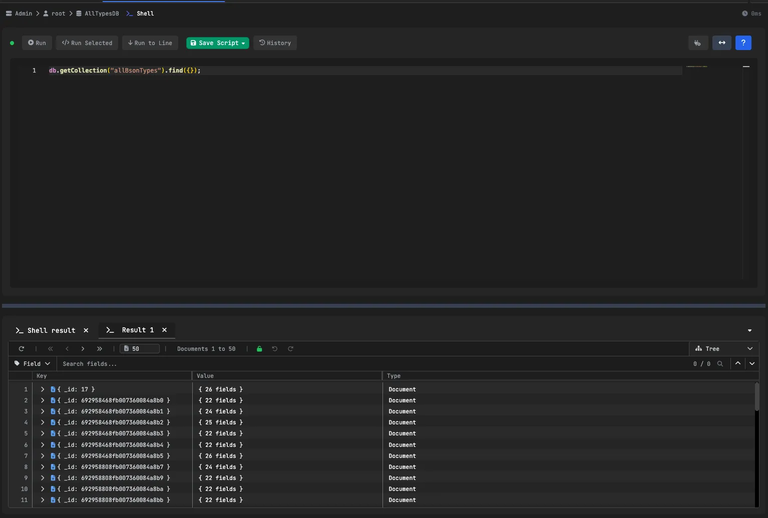Mongo Shell - Execute MongoDB shell commands directly