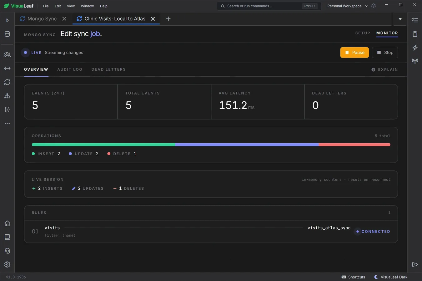 VisuaLeaf MongoSync - Sync and migrate data between MongoDB databases
