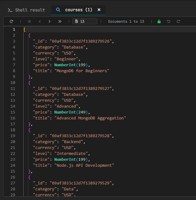 Read MongoDB documents first to understand the data structure