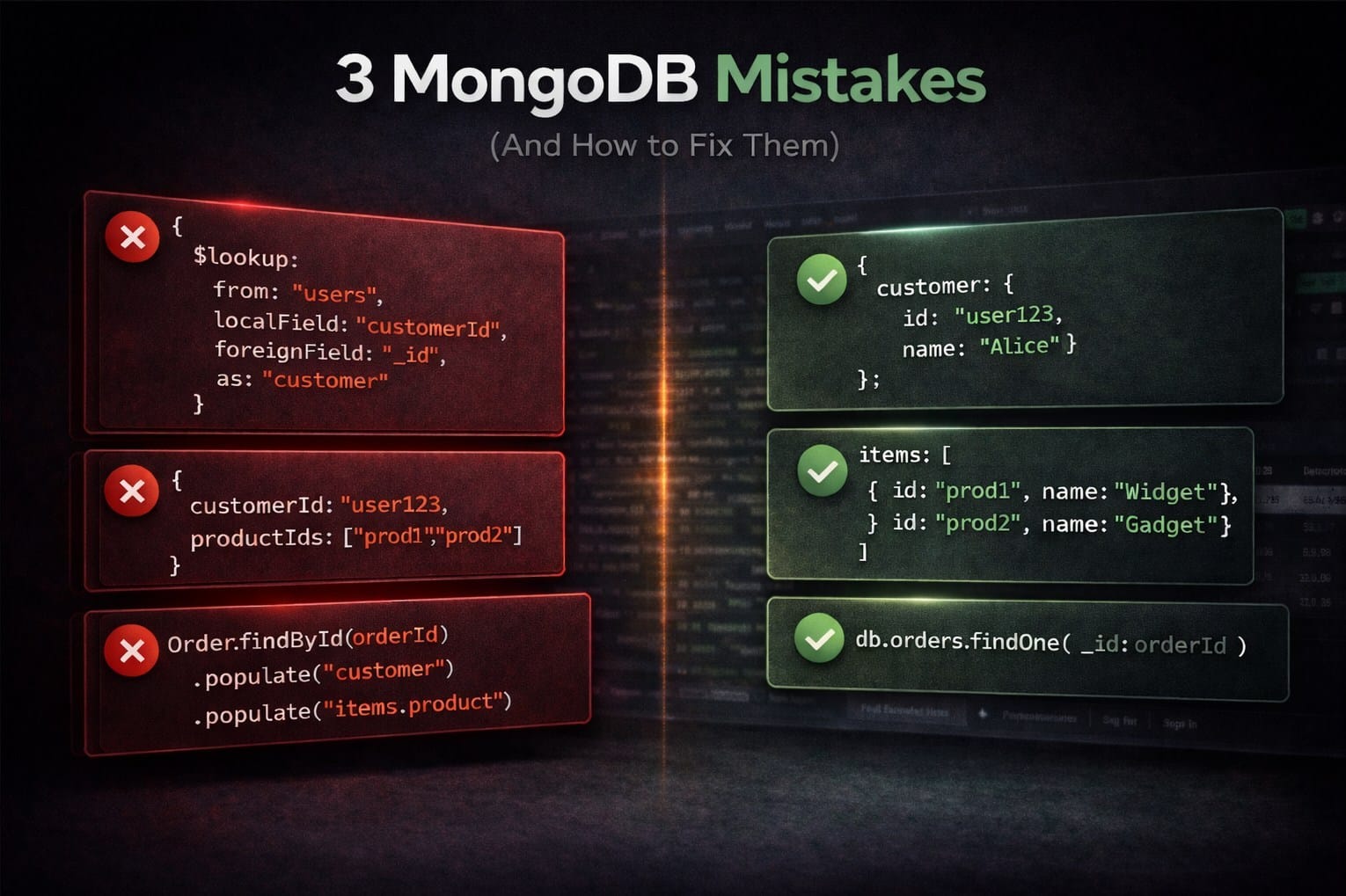 3 MongoDB mistakes: too many lookups, references, and populate