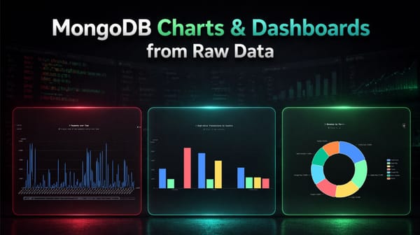 MongoDB charts and dashboards built from raw collection data.