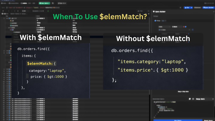 MongoDB $elemMatch query example comparison